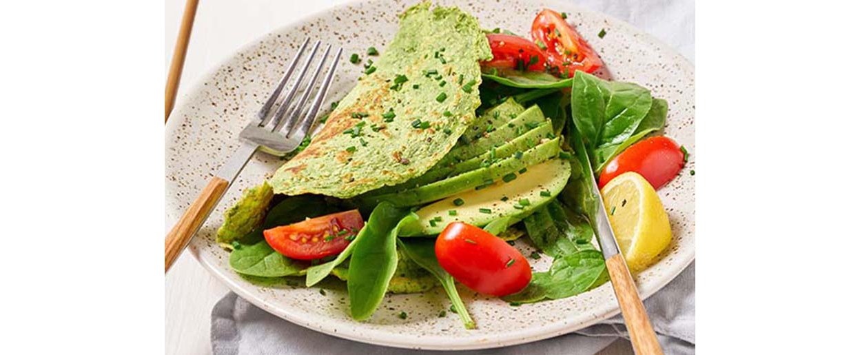 frittata di spinaci con verdure