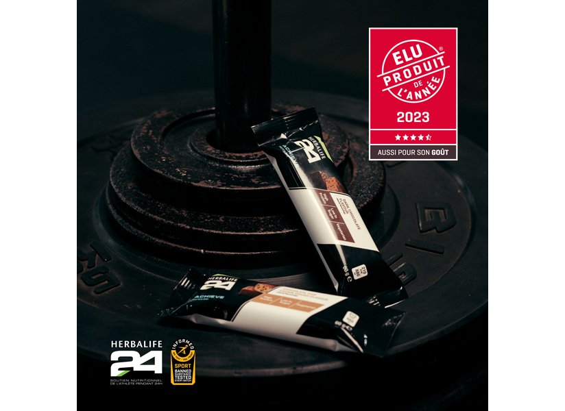 Les barres ProtÃ©inÃ©es Achieve H24 Herbalife Nutrition ont gagnÃ© lâemblÃ©matique Concours Elu Produit de lâAnnÃ©e 2023