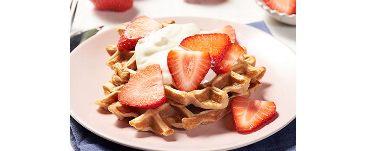 Strawberry Delight Protein Waffles