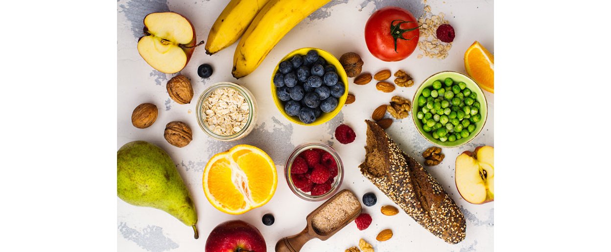 Table of fruits and vegetables