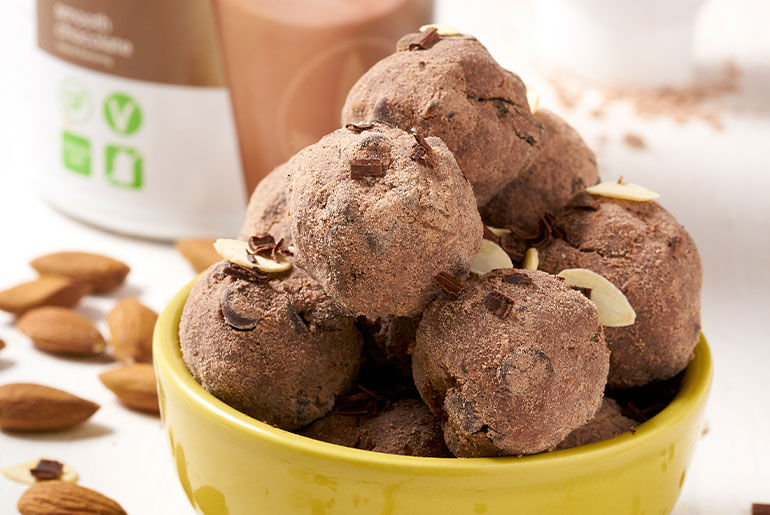 Chocolate almond protein bites